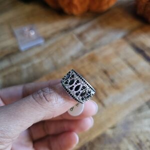 Black Onyx Cubic Zirconia Ring by Bomb Party Size 8